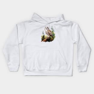 Great Horned Owl Kids Hoodie